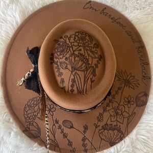 Floral Brown Hat